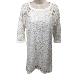Anne Taylor Lace Overly Shift Dress Sz 4